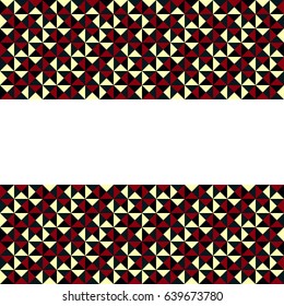 
Frame of squares and triangles. Red and yellow triangles. Vector illustration.