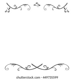 frame with stalk and leaves