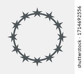 Frame Stars circle quality vector illustration cut