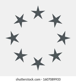 Frame Stars circle quality vector illustration cut