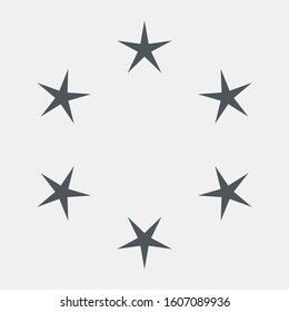Frame Stars circle quality vector illustration cut