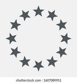 Frame Stars circle quality vector illustration cut