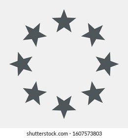 Frame Stars circle quality vector illustration cut