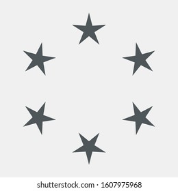 Frame Stars circle quality vector illustration cut