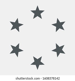 Frame Stars circle quality vector illustration cut