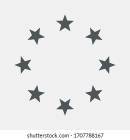 Frame Stars circle quality vector illustration cut