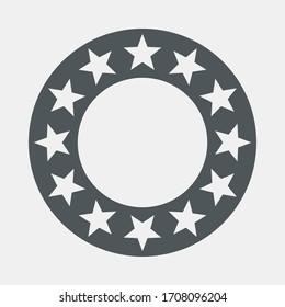 Frame Stars circle quality vector illustration cut