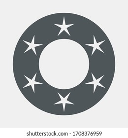 Recorte de ilustración vectorial de calidad del círculo de Frame Stars