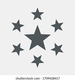 Recorte de la ilustración vectorial de la calidad del icono de clasificación Star Classic
