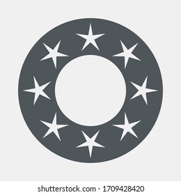 Recorte de ilustración vectorial de calidad del círculo de Frame Stars