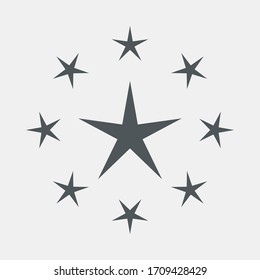 Frame Stars circle quality vector illustration cut