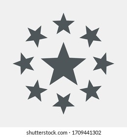 Frame Stars circle quality vector illustration cut