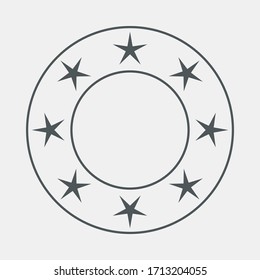 Frame Stars circle quality vector illustration cut