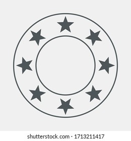 Frame Stars circle quality vector illustration cut