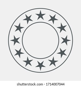 Frame Stars circle quality vector illustration cut