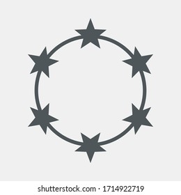 Frame Stars circle quality vector illustration cut