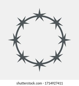 Frame Stars circle quality vector illustration cut