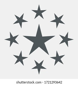 Frame Stars circle quality vector illustration cut