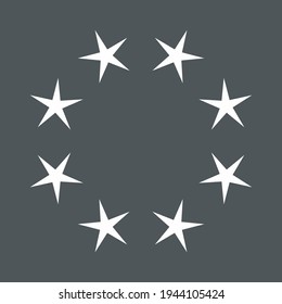 Frame Stars circle quality vector illustration cut