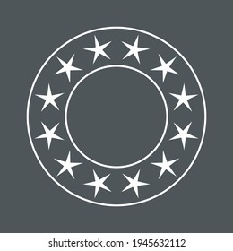 Frame Stars circle quality vector illustration cut