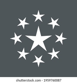 Frame Stars circle quality vector illustration cut