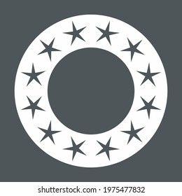 Frame Stars circle quality vector illustration cut