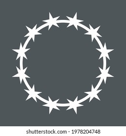 Frame Stars circle quality vector illustration cut