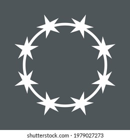 Frame Stars circle quality vector illustration cut