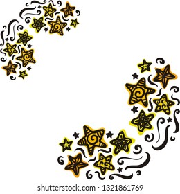 Frame of stars. Vector illustration