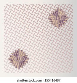 frame with stone flowers and seamless texture