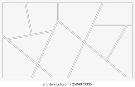 Frame storyboard layout panel. Empty collage manga