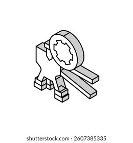 frame straightening isometric icon vector. frame straightening sign. isolated symbol illustration