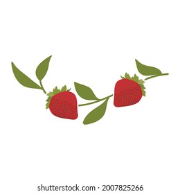 frame with strawberries, graphic design element