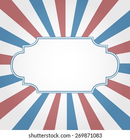 Frame with stripes for invitation