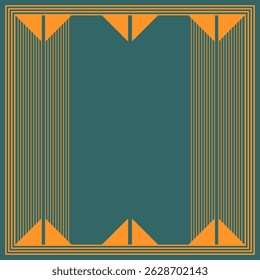 The frame is in the style of the 30s Art Deco