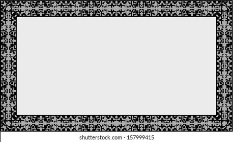 Frame in style of north