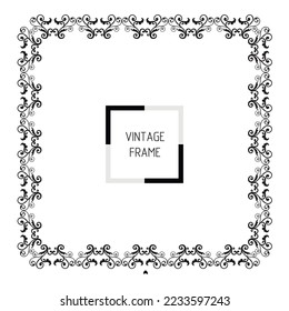 Frame, in the style of an ornament, template, Vector illustration eps 10, Art.	