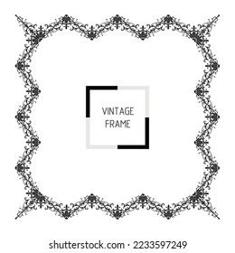Frame, in the style of an ornament, template, Vector illustration eps 10, Art.	