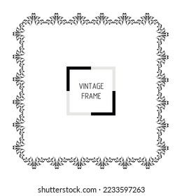Frame, in the style of an ornament, template, Vector illustration eps 10, Art.	