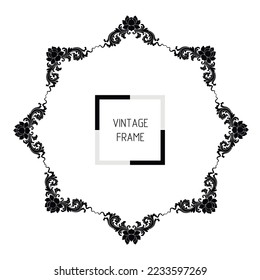 Frame, in the style of an ornament, template, Vector illustration eps 10, Art.	