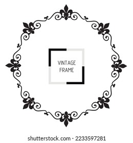 Frame, in the style of an ornament, template, Vector illustration eps 10, Art.	