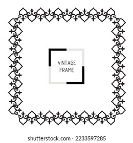 Frame, in the style of an ornament, template, Vector illustration eps 10, Art.	
