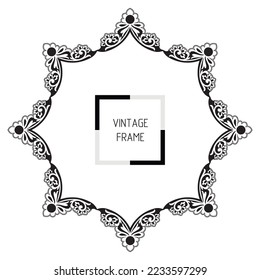 Frame, in the style of an ornament, template, Vector illustration eps 10, Art.	