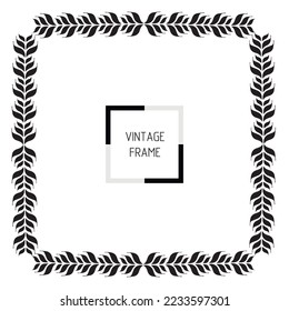Frame, in the style of an ornament, template, Vector illustration eps 10, Art.	