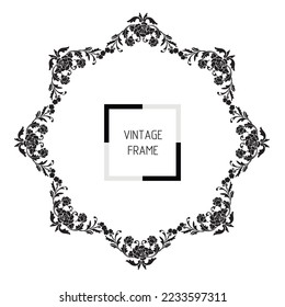 Frame, in the style of an ornament, template, Vector illustration eps 10, Art.	