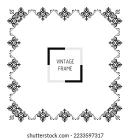 Frame, in the style of an ornament, template, Vector illustration eps 10, Art.	