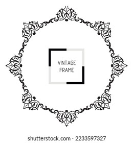 Frame, in the style of an ornament, template, Vector illustration eps 10, Art.	