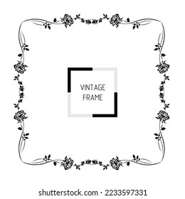 Frame, in the style of an ornament, template, Vector illustration eps 10, Art.	