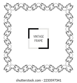 Frame, in the style of an ornament, template, Vector illustration eps 10, Art.	