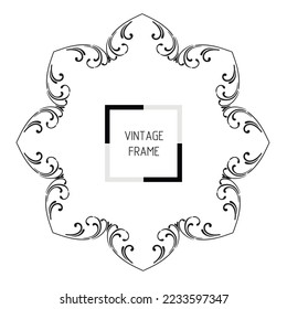 Frame, in the style of an ornament, template, Vector illustration eps 10, Art.	